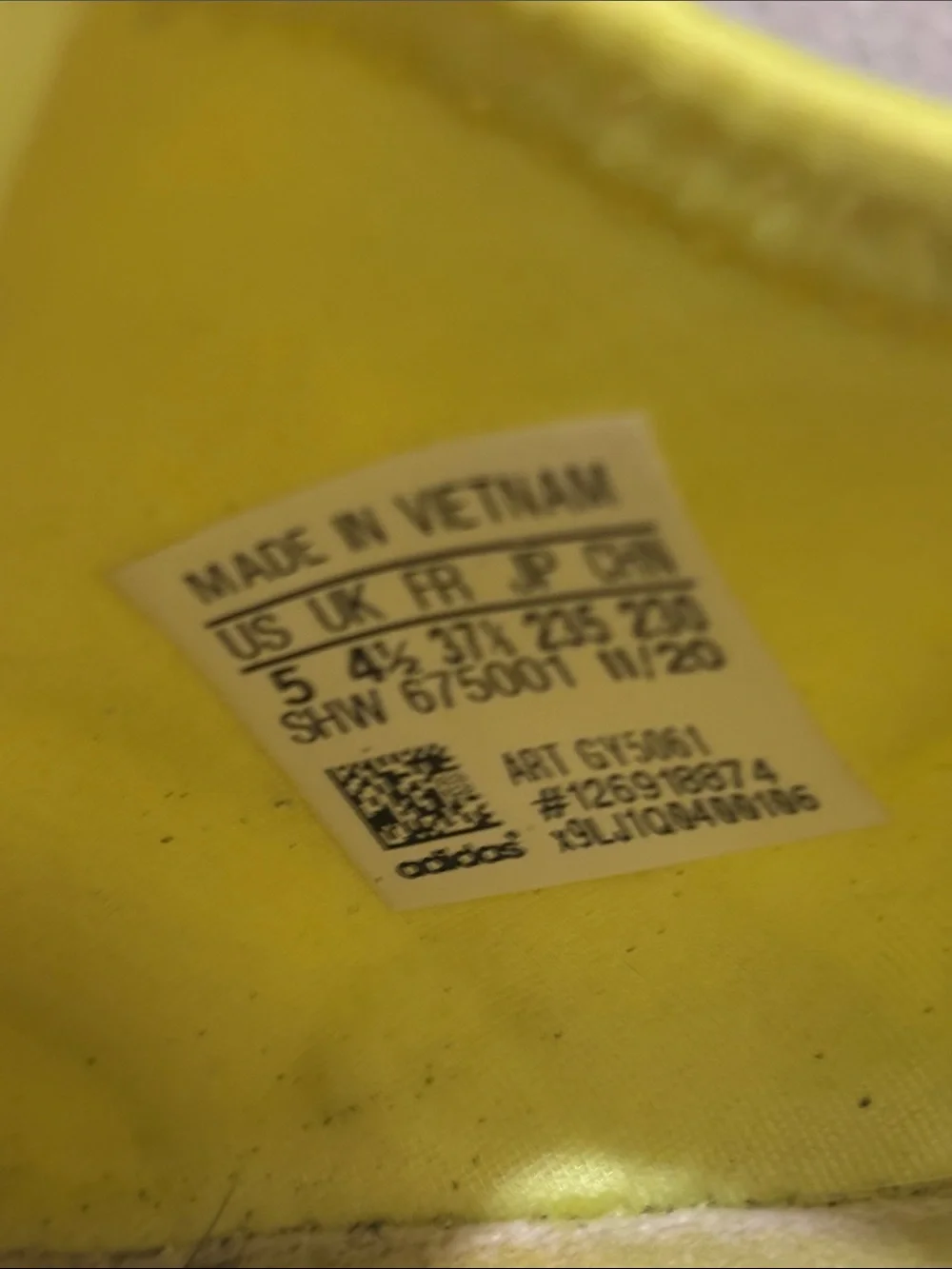 adidas Kids NMD Neon Yellow Lace-Up Sneakers